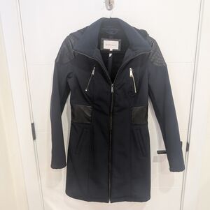 BCBG Generation Navy Black Longline Jacket